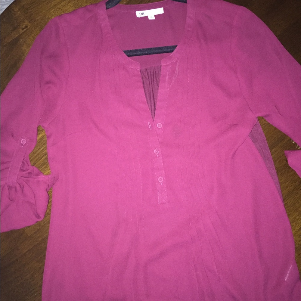 Red dress blouse
